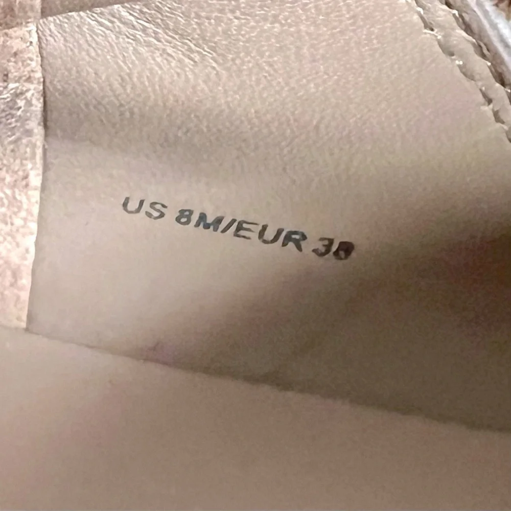 VINCE Warren Platform Sneakers Tan satin women’s size 8M preppy comfy